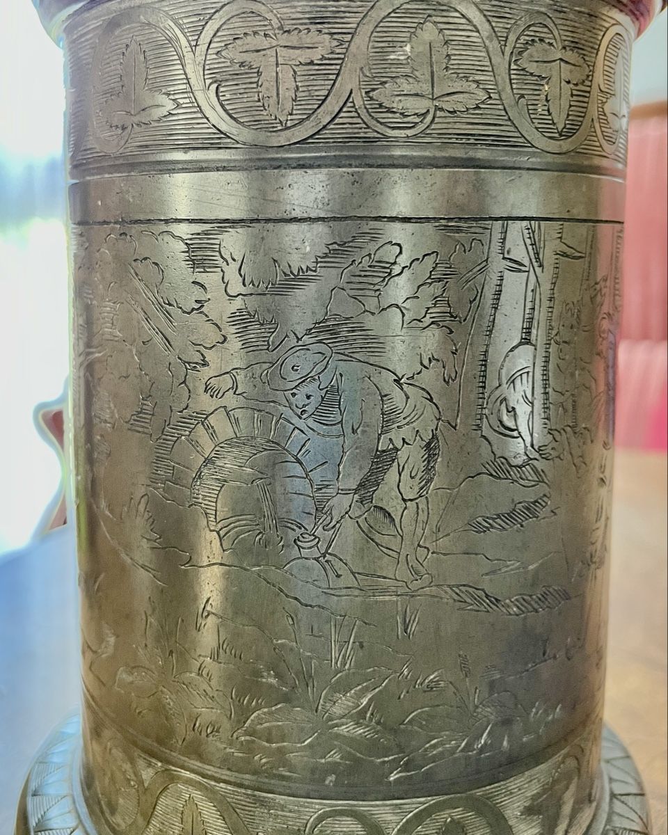 Karaffen: Barocker Zinn Walzenkrug  datiert 1738 – Gebraucht aus Hermetschwil - Staffeln von Juergso 5