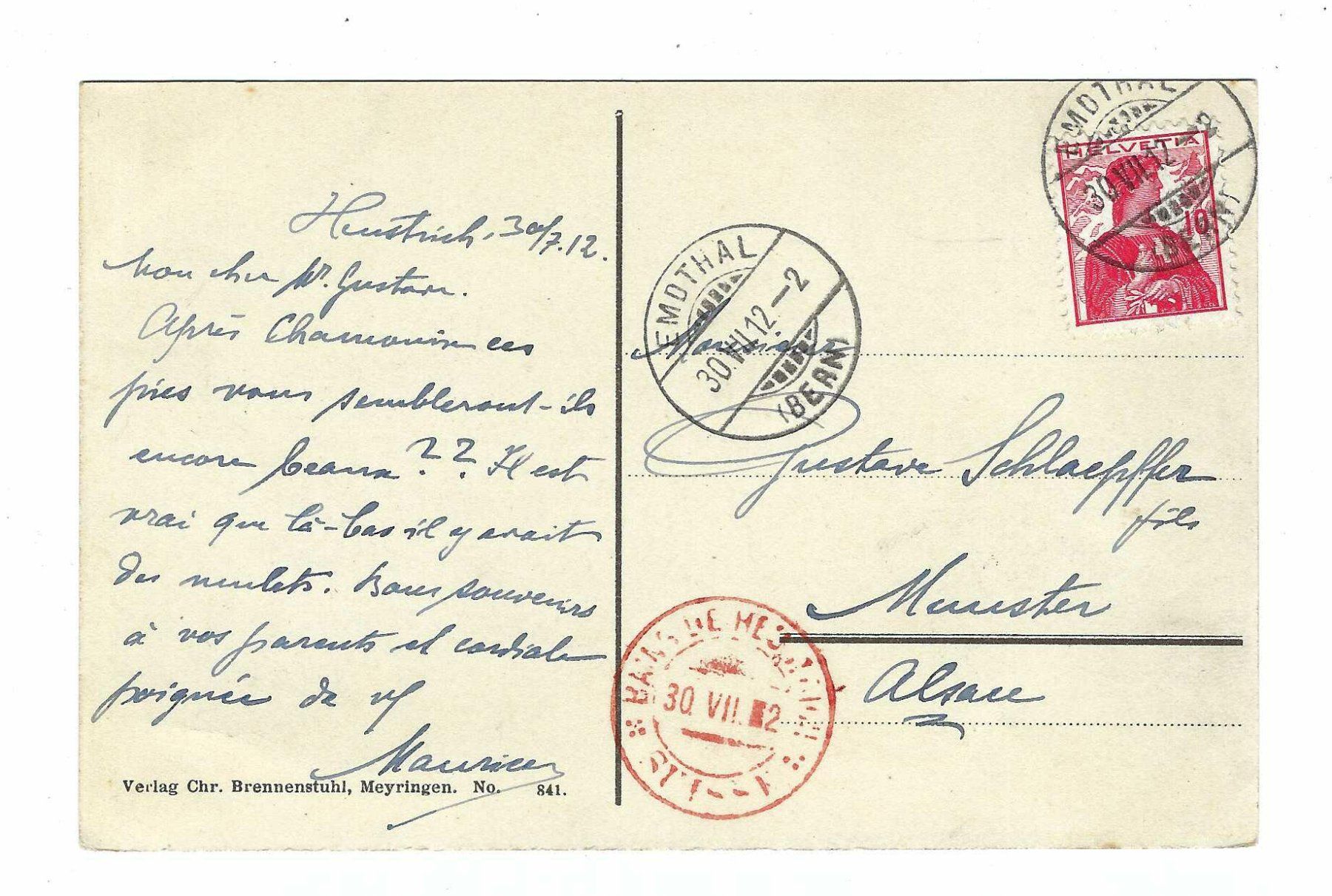 Tutti i francobolli: Bains de Heustrich 1912 Suisse h5 – Usato da Aarau venduto da fussball-fussball