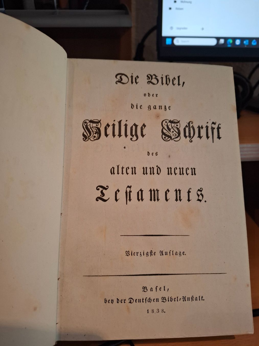 Libri: Antike Bibel, Basel 1838 – Usato da Glattbrugg venduto da Orfilito 1