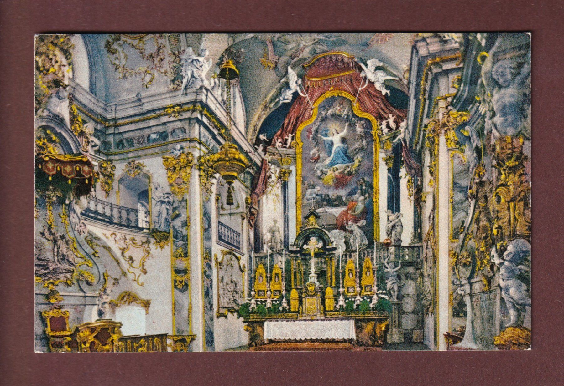 Cartoline postali: EINSIEDELN - Wallfahrtskirche - 1957 – Usato da Pully venduto da nicecards-shop
