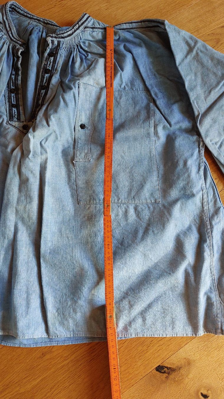 Camicie: Trachtenhemd blau, gebraucht – Difettoso da Thörigen venduto da Mairitterling 3