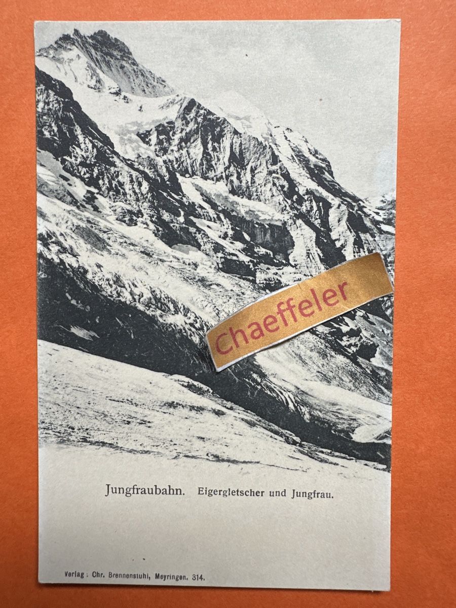 Ansichtskarten: Jungfraubahn. Eigergletscher und Jungfrau  – Gebraucht aus Zürich von Chaeffeler