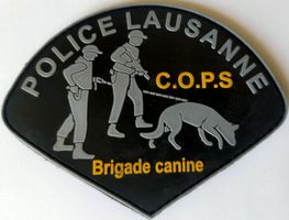 Polizei Lausanne C.O.P.S Brigade canine Patch mit Klett.
