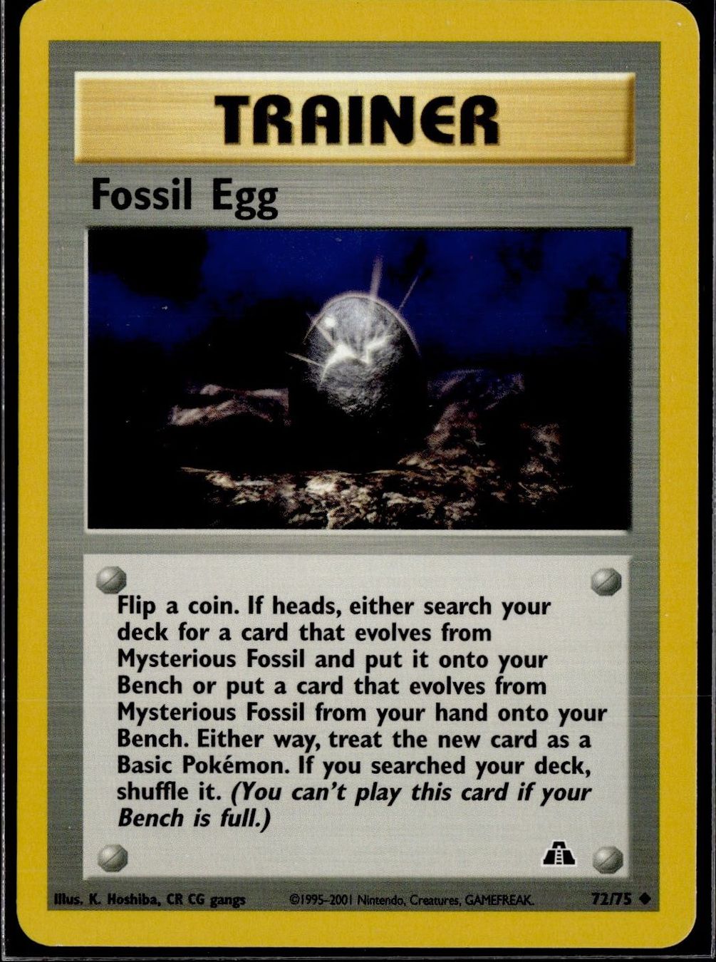 Pokémon Carte collezionabili: Fossil Egg 72/75 Neo Discovery – Usato da Zürich venduto da pokemon_cards