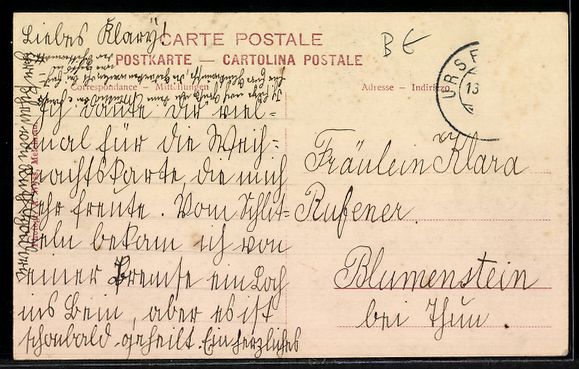 Cartoline postali: AK Ursenbach, Ortsansicht mit Kirche – Usato da Berlin venduto da bartko-reher 1