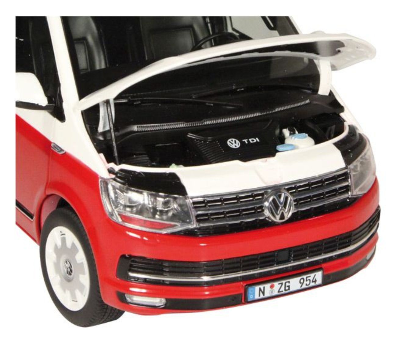 Volkswagen Modellini d'auto: 1/18 NZG VW T6 Bus Multivan Red/White 9541/10 – Nuovo e nell'imballaggio originale da Lausanne venduto da Techobby 4