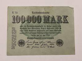 100000 hunderttausend mark juli 1923