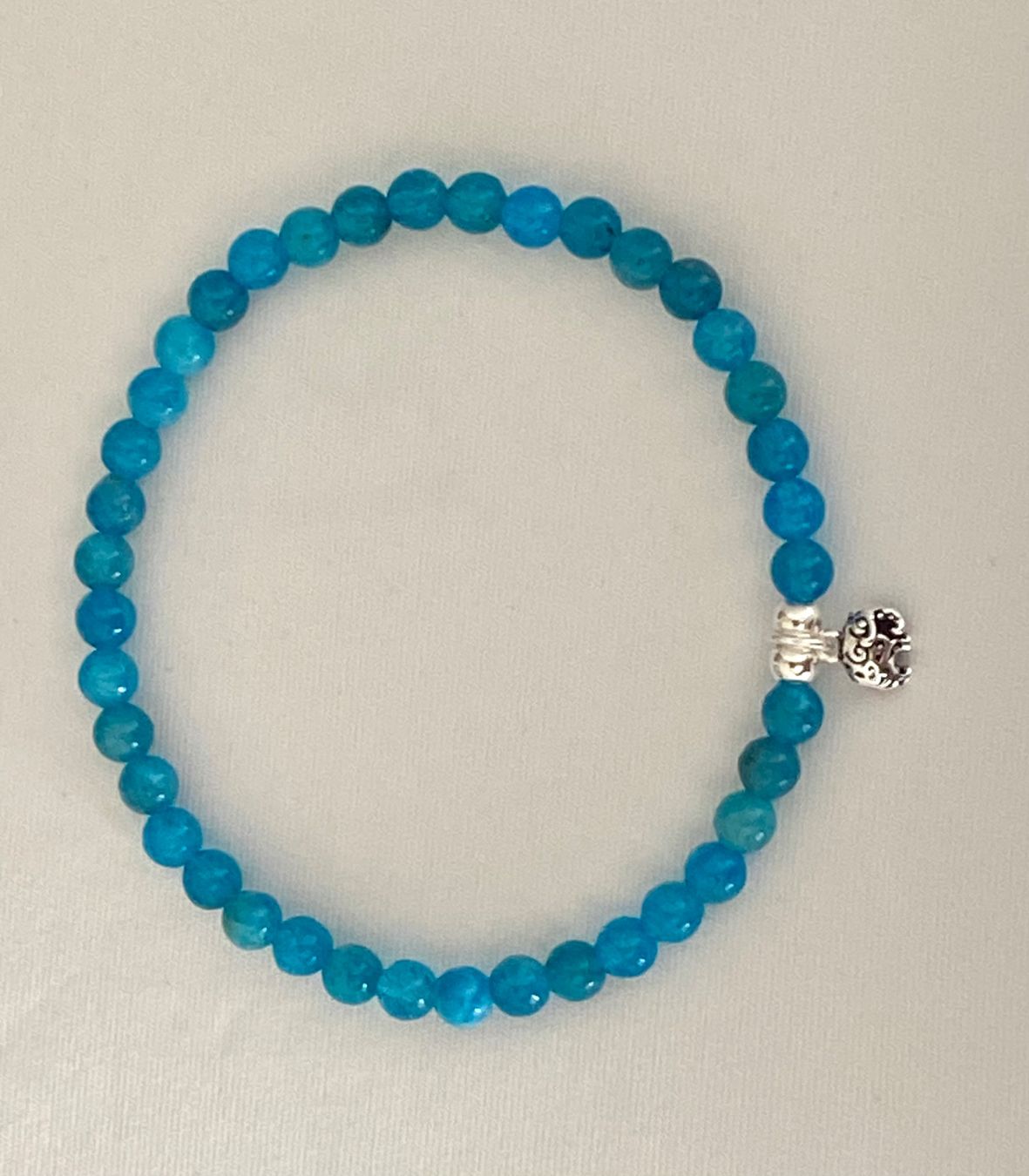 Bracciali & Braccialetti: Edelstein Armband Apatit mit Silber auf Mass – Nuovo e nell'imballaggio originale da Zuzwil SG venduto da Lemliskat 7