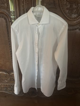 Herren Hemd Pelikamo Luxury weiss Grösse 39 guter Zustand