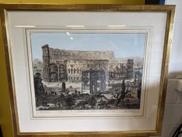 Kupferstich Piranesi Kolosseum Rom gerahmt guter Zustand