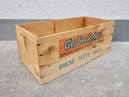 alte Holzkiste Kiste GERBER KÄSE - ORIGINAL EMMENTALER