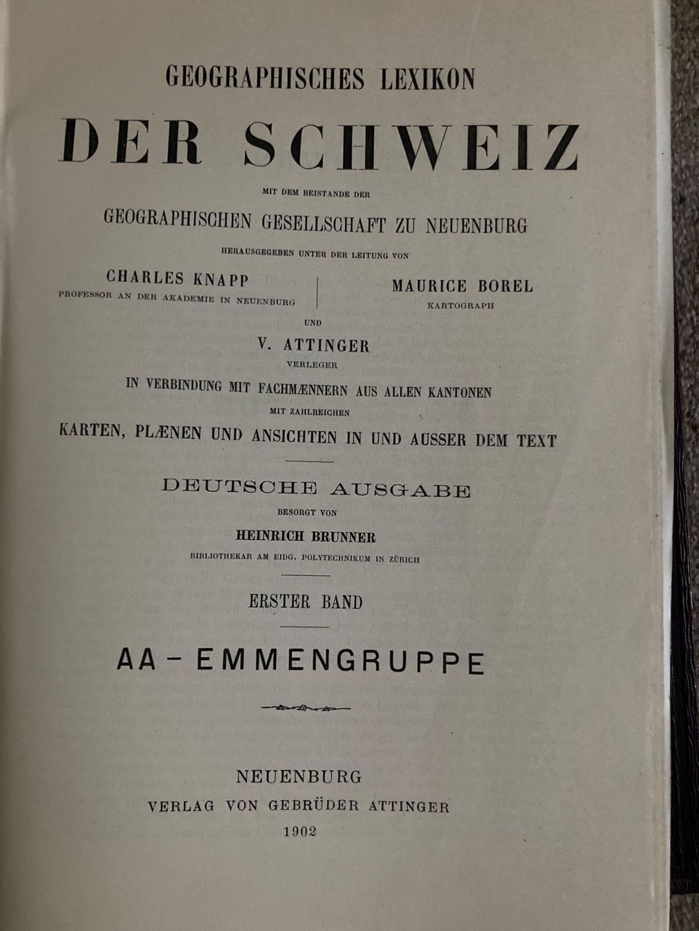 Libri: Geographisches Lexikon der Schweiz 1902 – Usato da Adliswil venduto da tchest007 3
