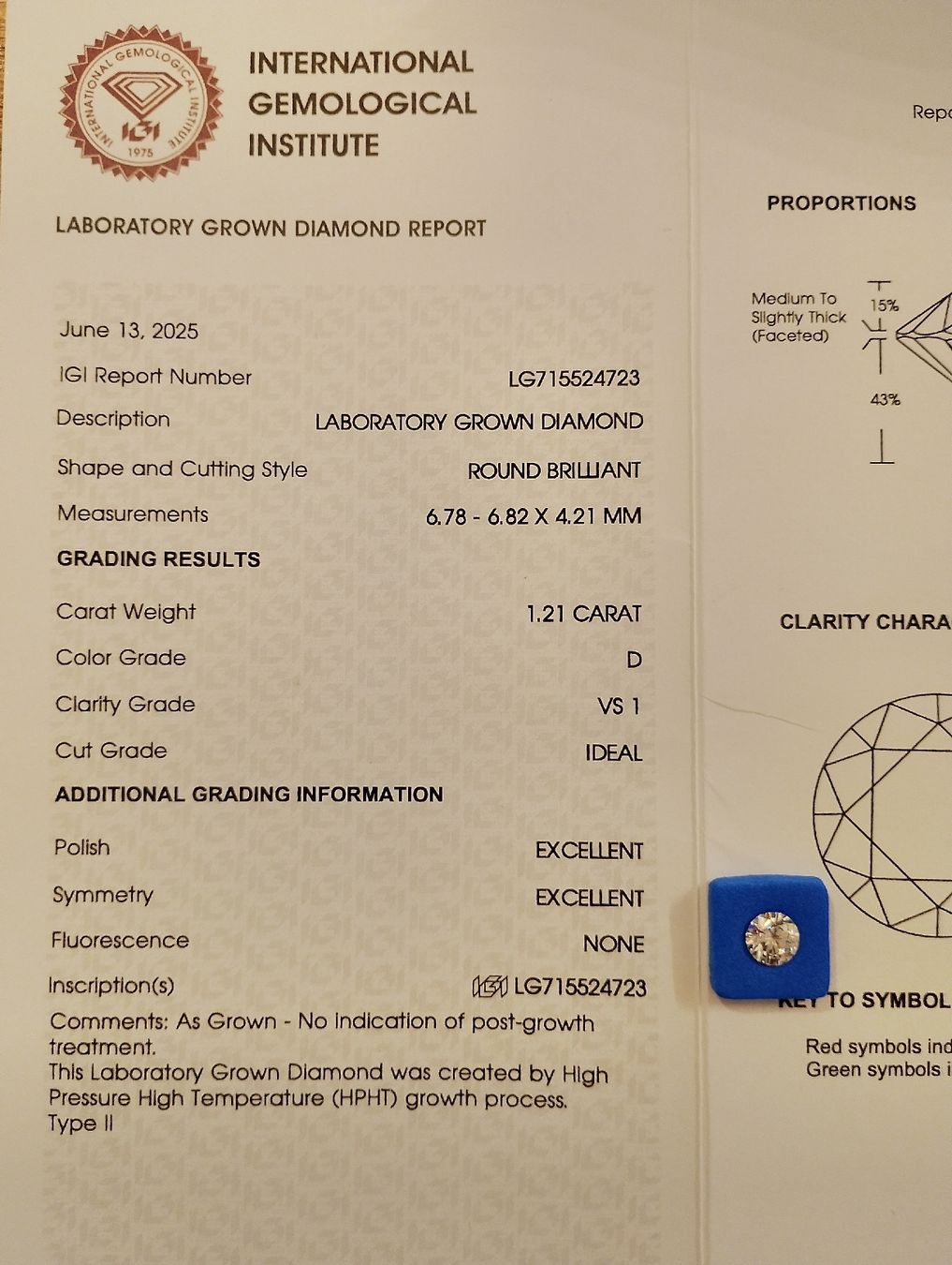 Pietre preziose: 1.21ct Diamond VS1 D ID 2EX (lab) éco-diamond – Nuovo e nell'imballaggio originale da Genève venduto da Monkey_Soldier 1