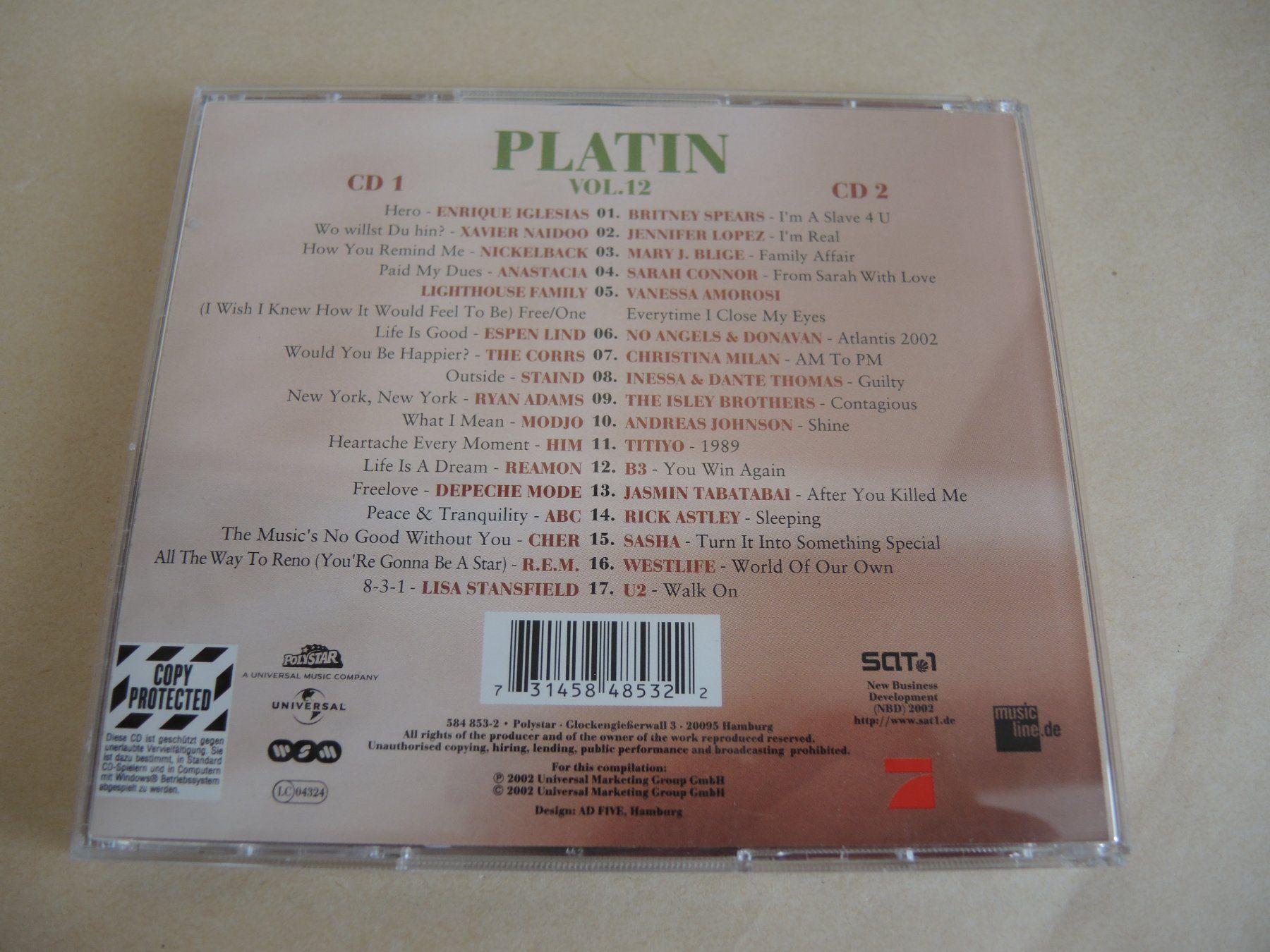 CD: Platin Vol. 12 - Diverse Interpreten - Doppel- CD TV-Werbung – Usato da Rorschach venduto da Pop-upBrocki 3