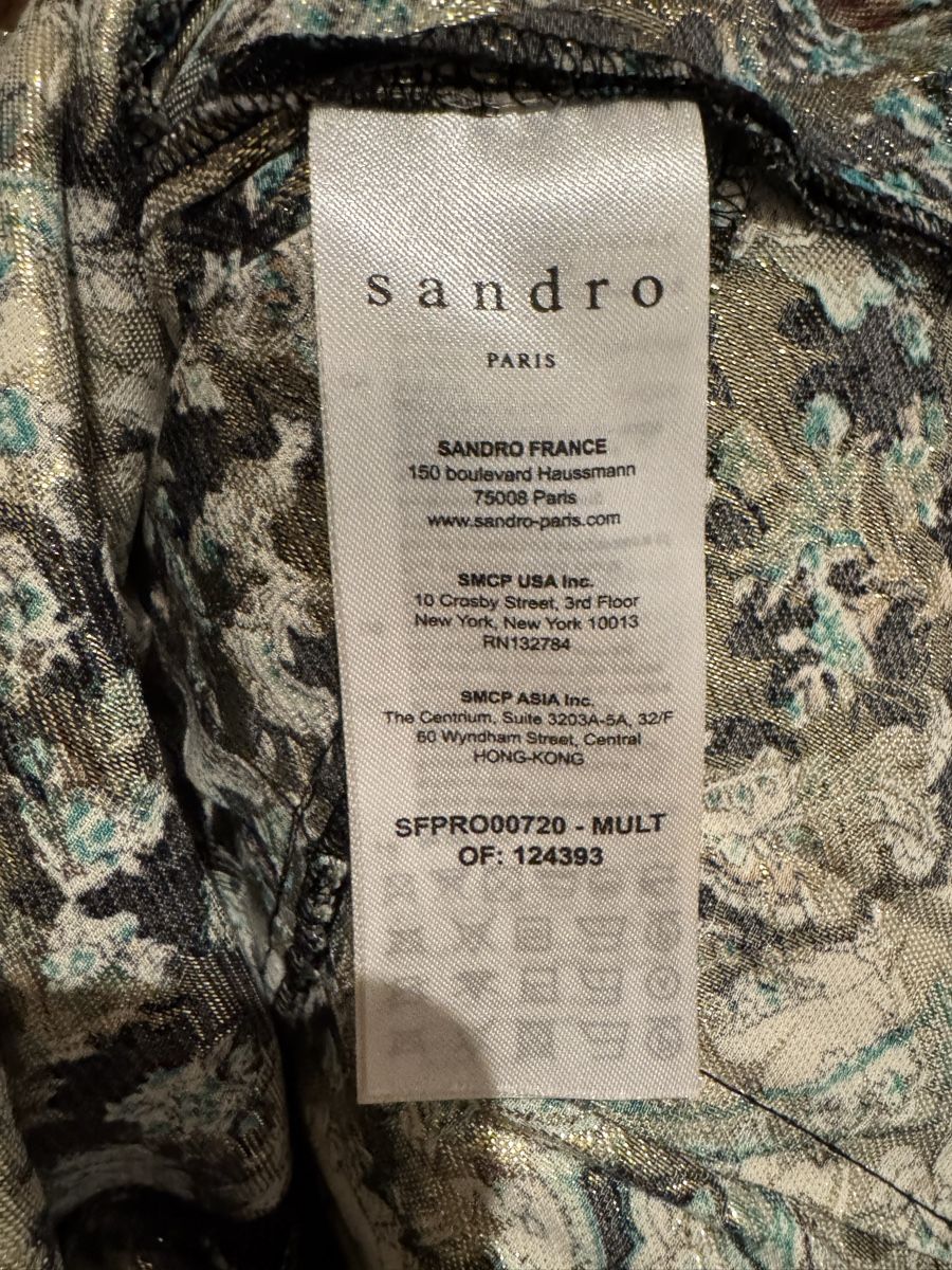 Sandro Kleider: Robe Sandro Paris, taille 38, motif paisley – Neu (gemäss Beschreibung) aus Vandoeuvres von Zoccoli11 7