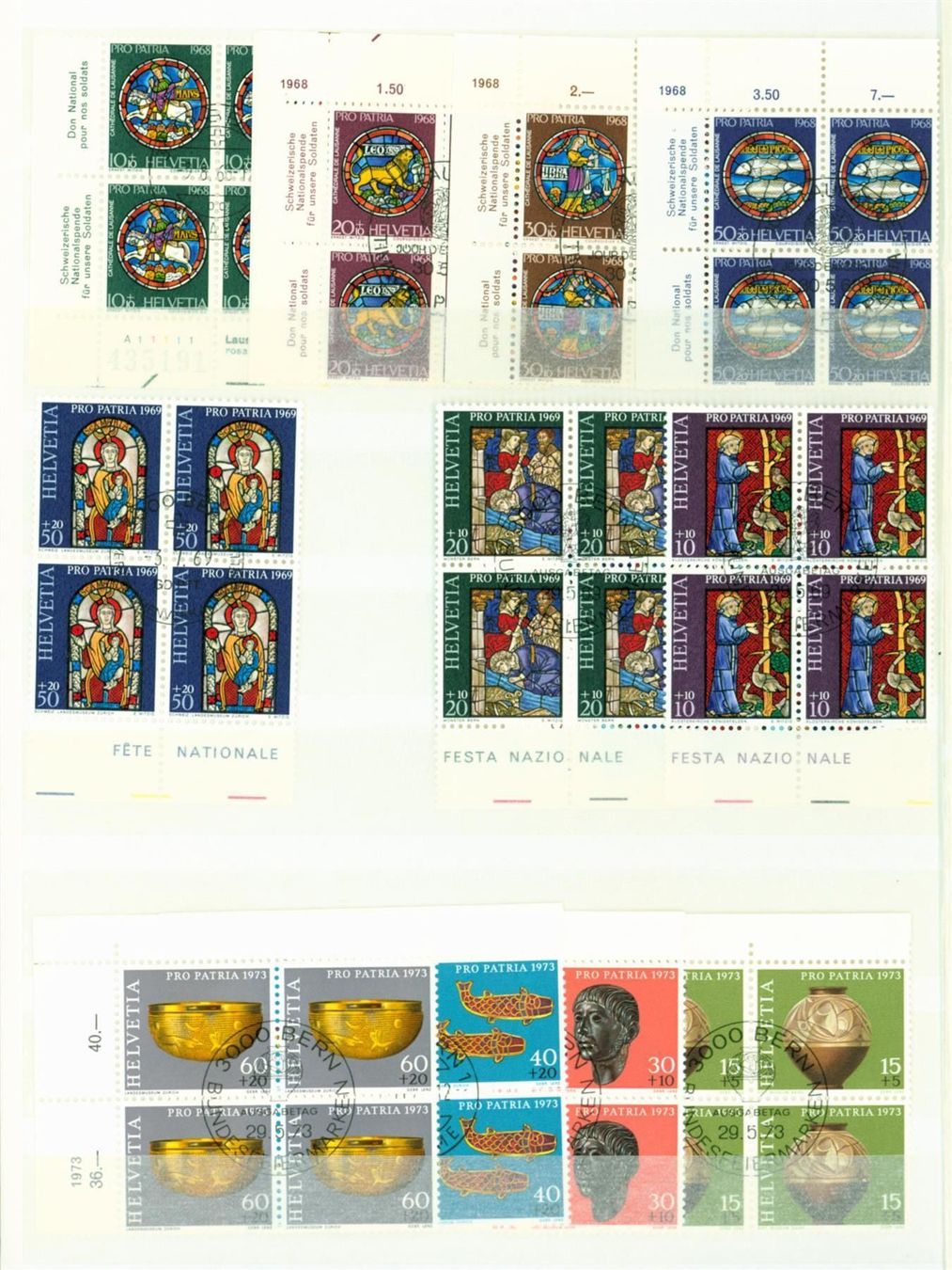 Alle Briefmarken: Pro Patria SAMMLUNG gest. bis 2004 + Vierer (PP960) – Gebraucht aus Seuzach von Harri19 5