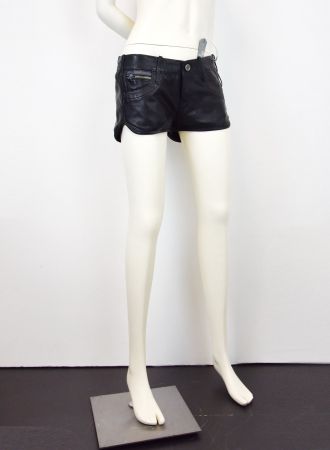 G Star Raw Lammleder Mini Hose Mini shorts/schwarz/Gr.27/NEU