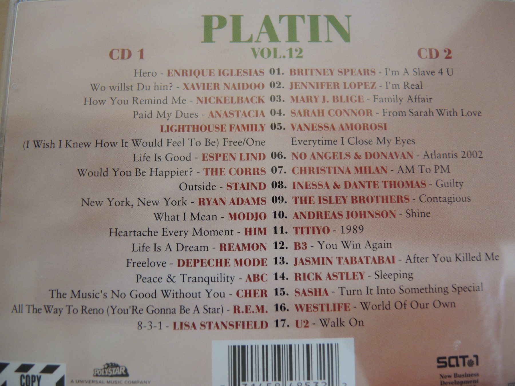 CD: Platin Vol. 12 - Diverse Interpreten - Doppel- CD TV-Werbung – Usato da Rorschach venduto da Pop-upBrocki 4