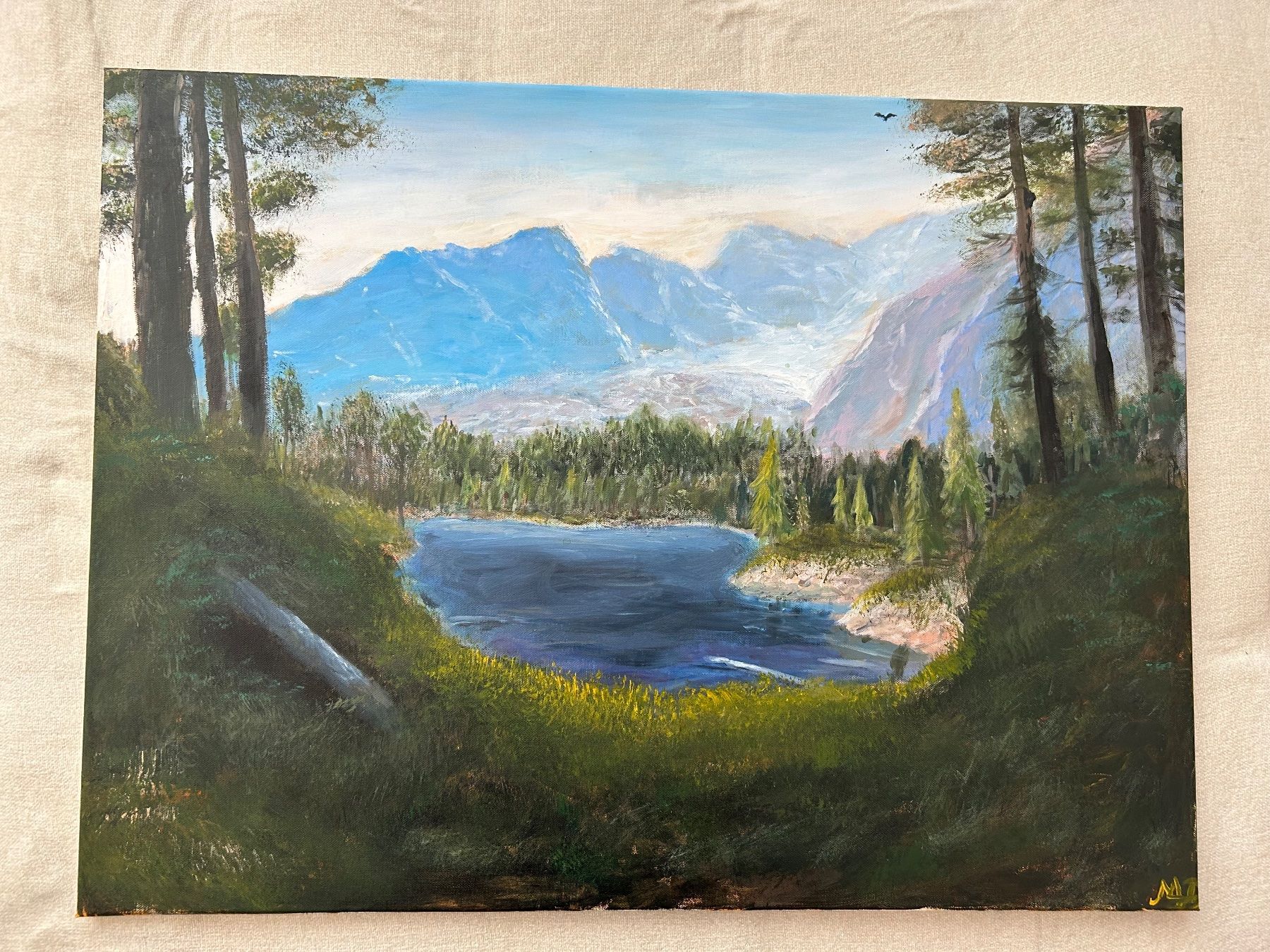 Dipinti: Berg Landschaft Gemälde 60x80 cm – Nuovo e nell'imballaggio originale da Pfäffikon SZ venduto da Andrei_Moro_Kunst 2