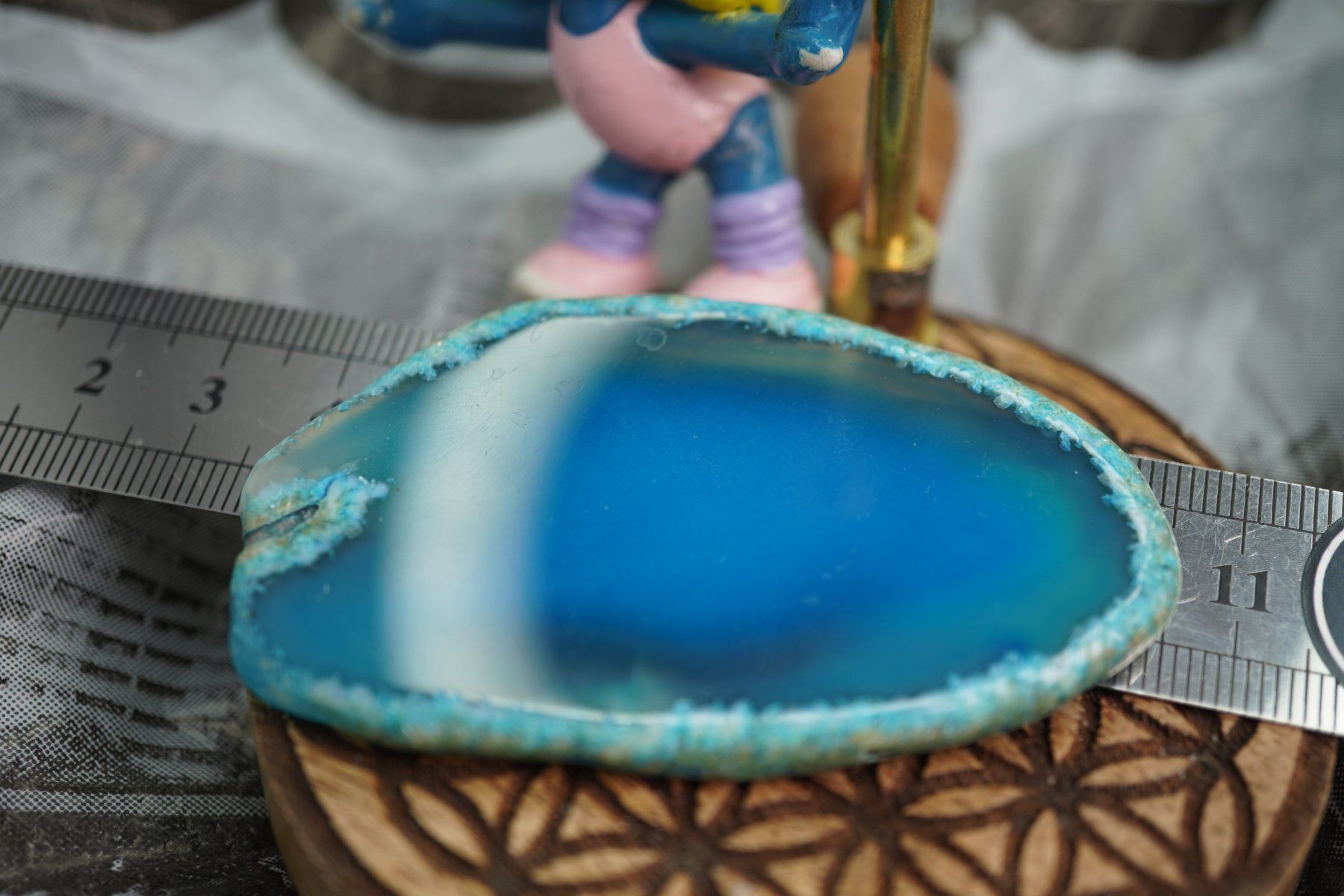 Minerali & Pietre curative: Achat  Scheibe  Blau   Wunderschön       ab  1.-     Räumung – Nuovo e nell'imballaggio originale da Eschenbach SG venduto da topstone 1