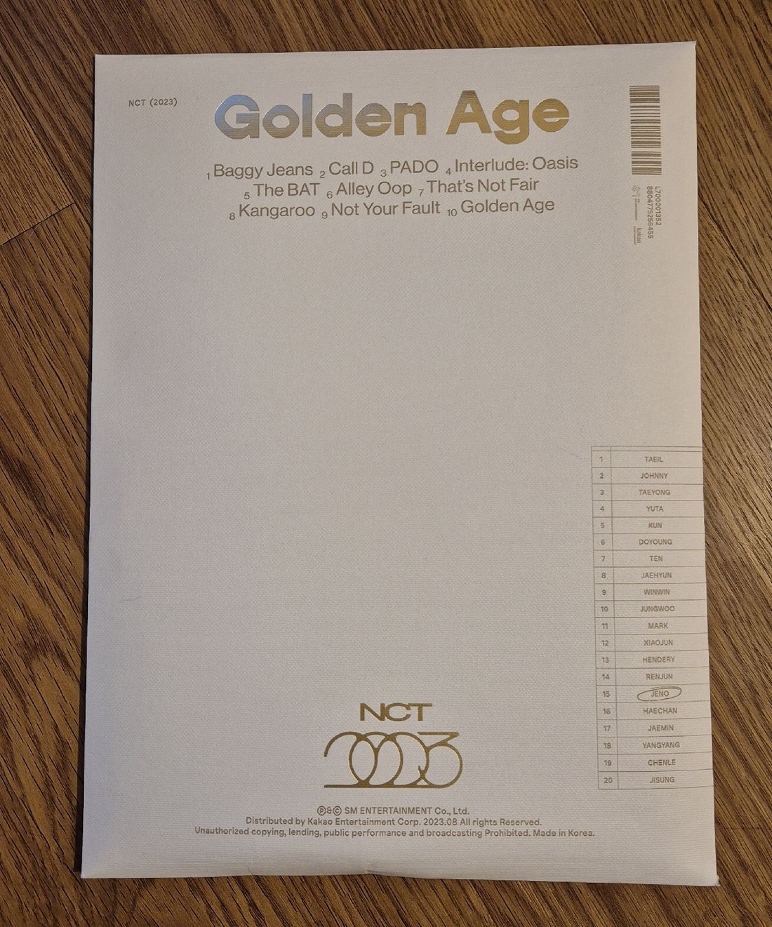 CD: NCT GOLDEN AGE Collecting version Jeno – Nuovo (secondo la descrizione) da Muraz (Collombey) venduto da let_mwf2