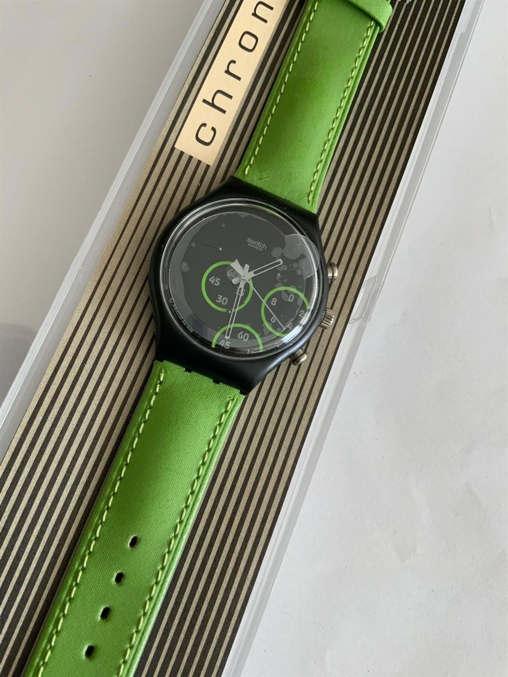 Swatch Orologi: EXCENTRIC Swatch CHRONO - ungetragen - VINTAGE – Nuovo e nell'imballaggio originale da Wettswil venduto da rotonda 1