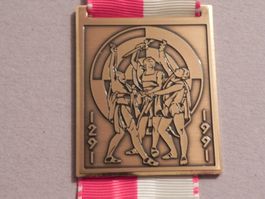 Medaille Schweiz 700 Jahr 1. August Bundesfeier 1291 / 1991
