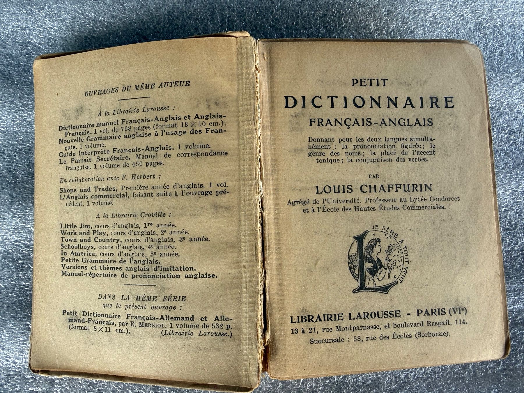 Altro in  Abbigliamento & Accessori: Larousse Taschenwörterbuch 1941 – Usato da Itingen venduto da uhu777 4