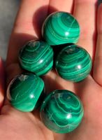 5 Malachit Kugeln 118g