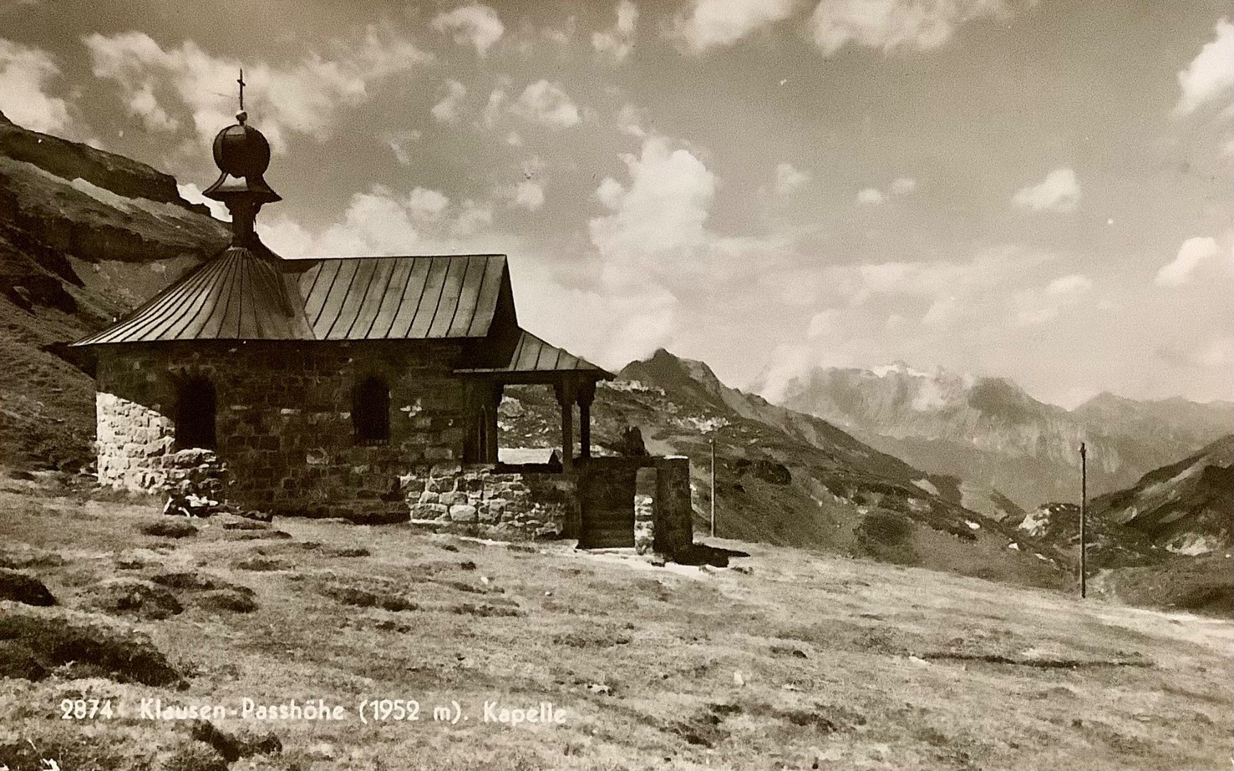 Cartes postales: 1951 - KLAUSENPASS - Kapelle - Passhöhe – D'occasion à Root par ENGLAND-TREASURES 1