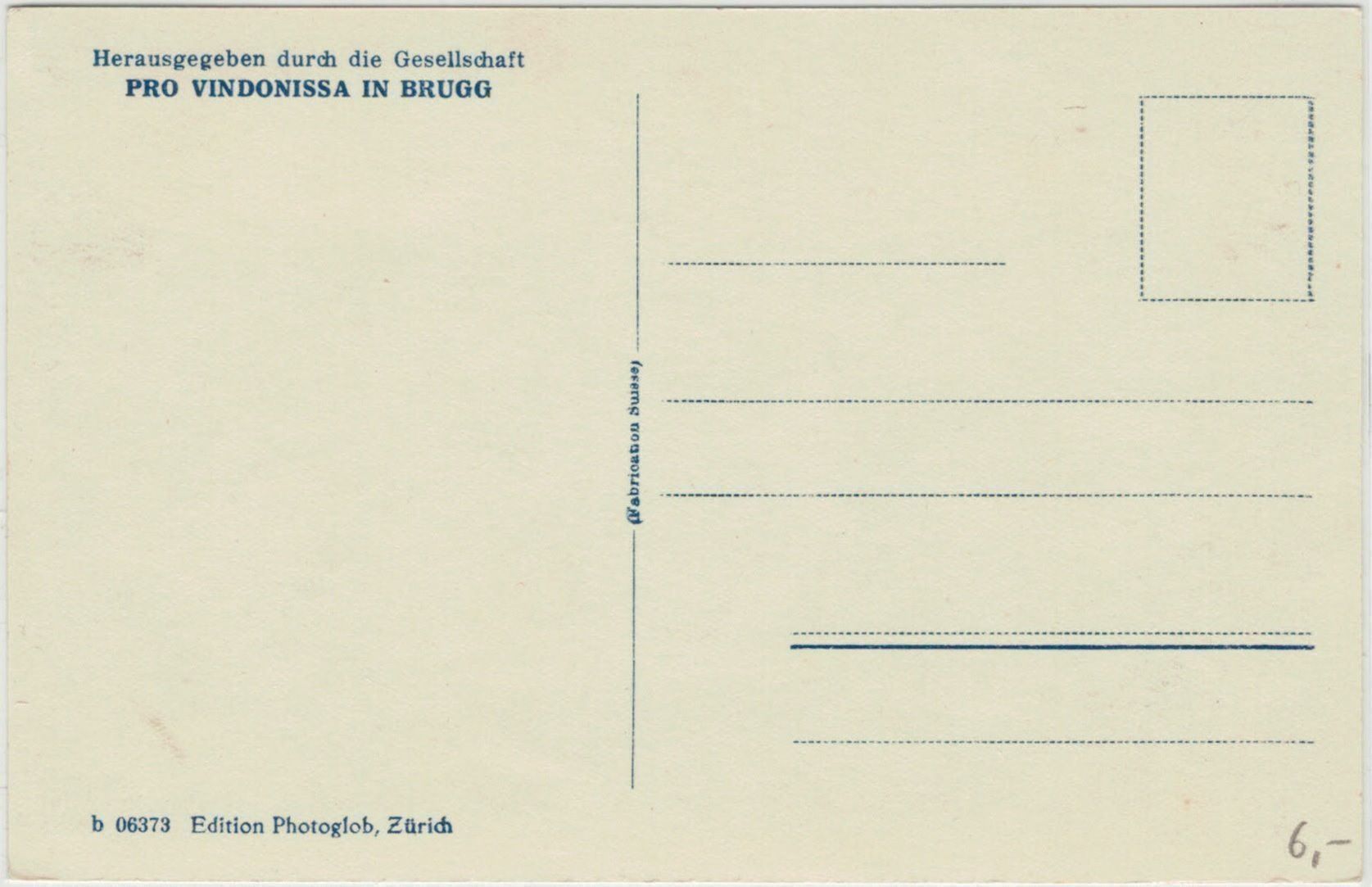 Cartoline postali: AG 208 Vindinossa Römisches Amphitheater WINDISCH – Nuovo (secondo la descrizione) da Fribourg venduto da philafri 1
