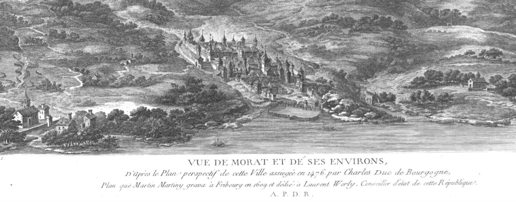 Incisioni: Murten Originalkupferstich 1780 – Usato da Rafz venduto da Helvet32 1