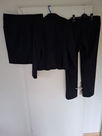Damen-Anzug, 3 teilig, Veston mit Hose und Jupe