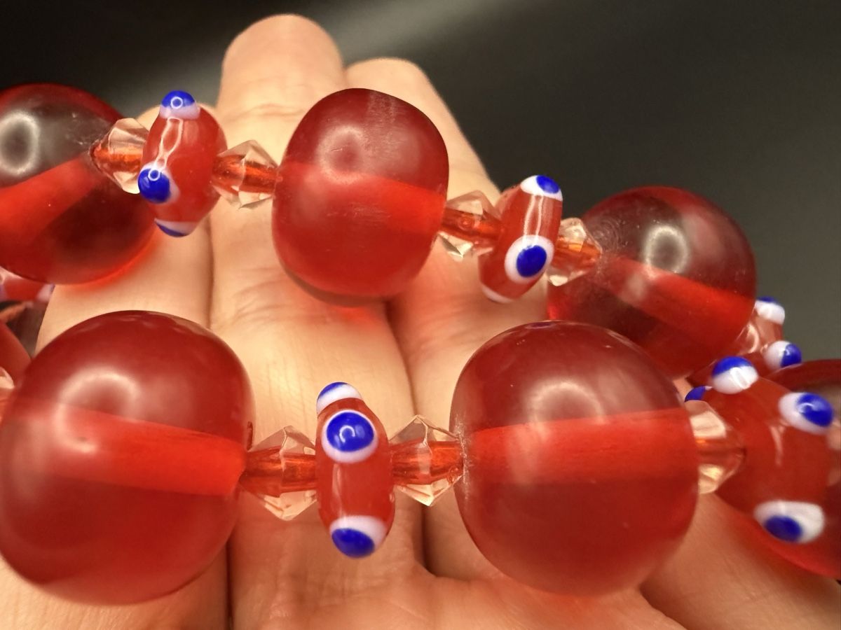 Ketten: Polarisperlen Halskette rot – Neu (gemäss Beschreibung) aus Lamone von LaCantinaMagica 3