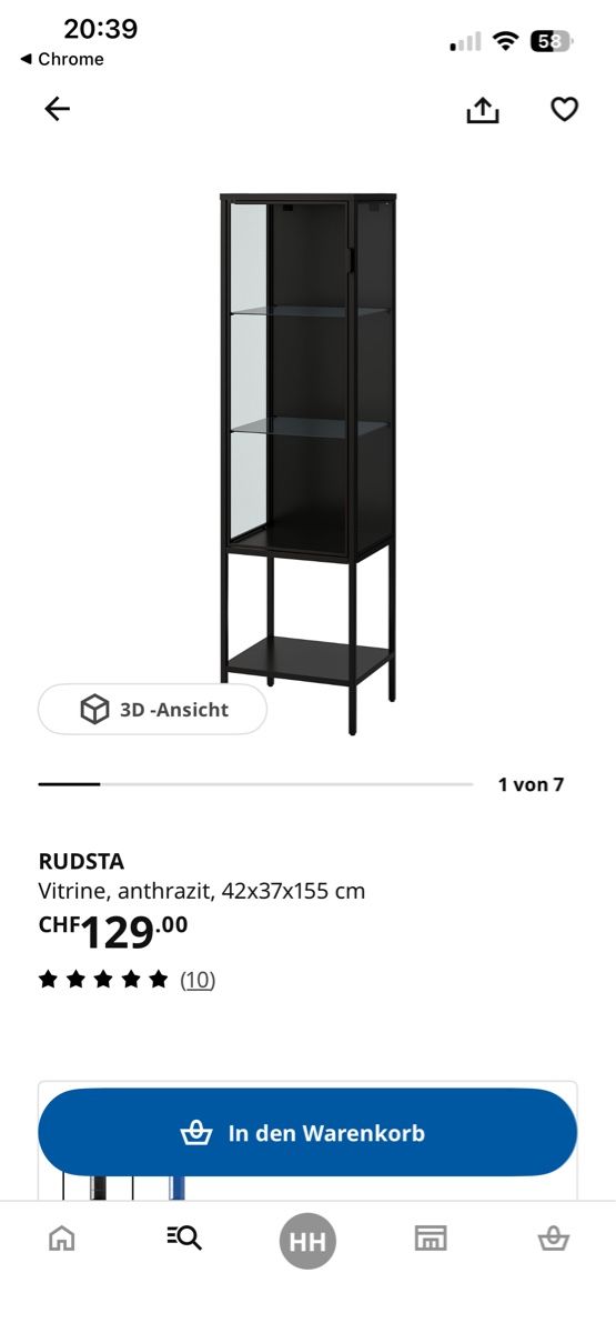Ikea Vetrine: Vitrine IKEA Rudsta – Usato da Muri b. Bern venduto da jan_h7br