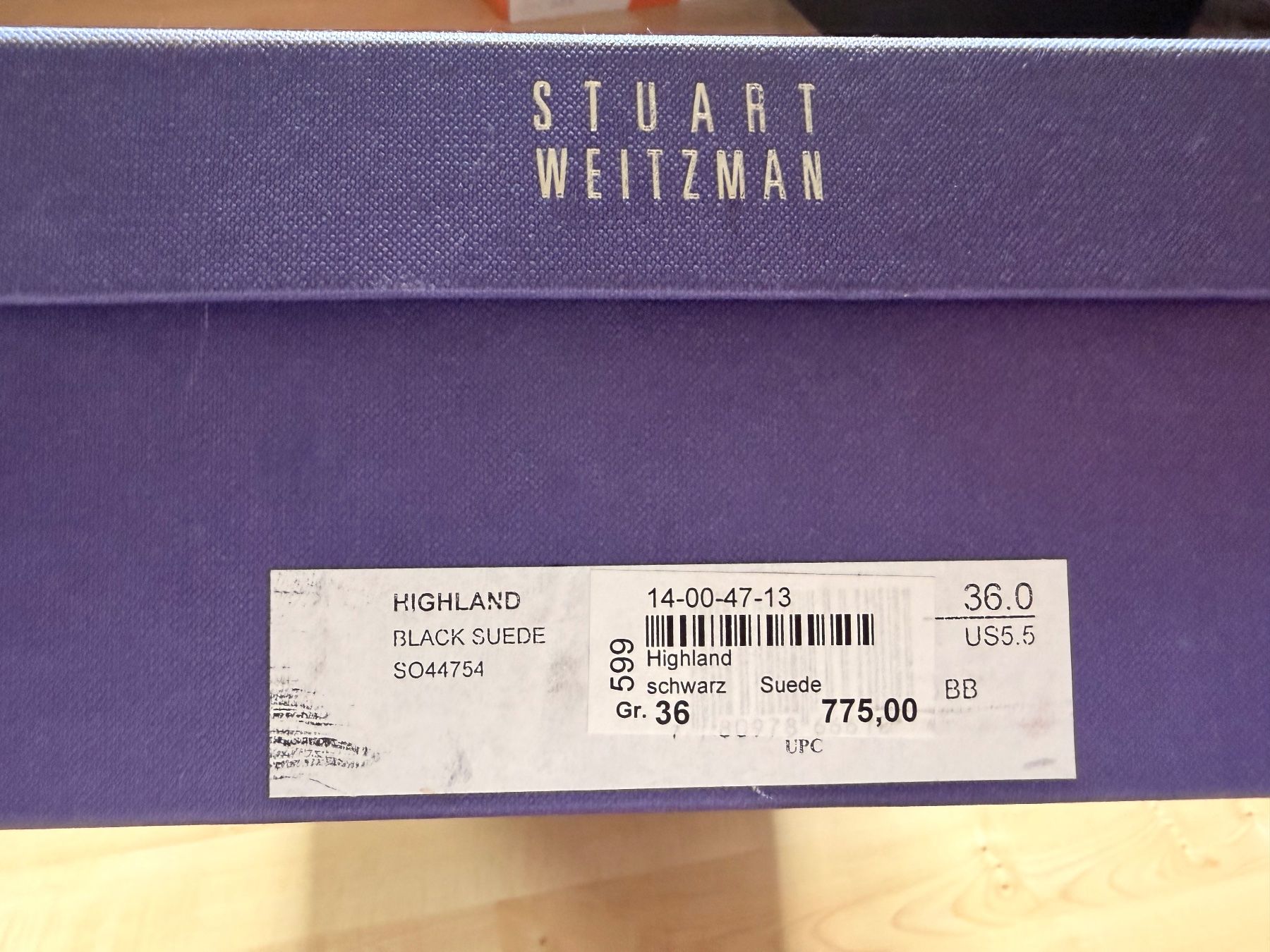 Stuart Weitzman Damenschuhe: Stuart Weitzman Overknee Boots Suede Schwarz Size 36 - NEW – Neu (gemäss Beschreibung) aus Zürich von Pronu 1