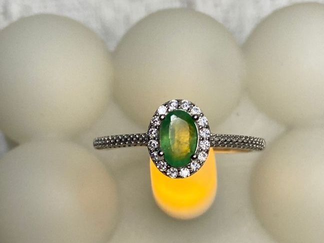 Anelli: Smaragd Ring verstellbar 925 Silber neu – Nuovo (secondo la descrizione) da St. Gallen venduto da GIULESGG 8