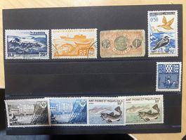 9 timbres Saint-Pierre & Miquelon