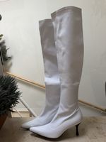 Stiefel Weiss Lederimitat Grösse 40 