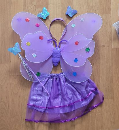 2 set x Schmetterling Kostüm Set,  lila/NEU