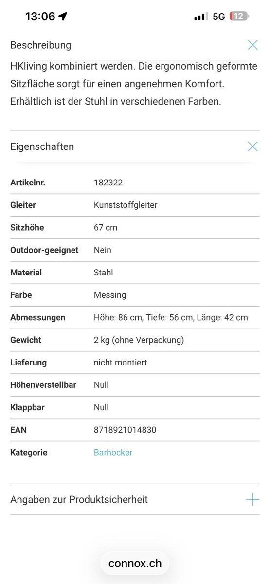 Hk Living Stühle: 4 x HK Living Barstühle – Gebraucht aus Küsnacht ZH von ramewi 3