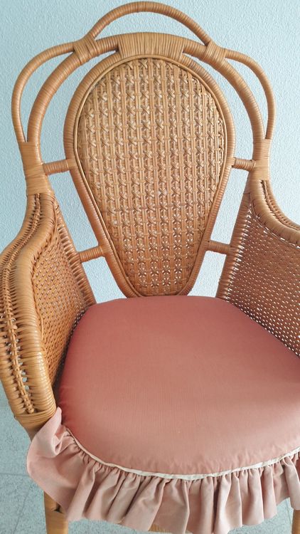 Vintage Korbstuhl mit Sitzkissen Kaufen auf Ricardo