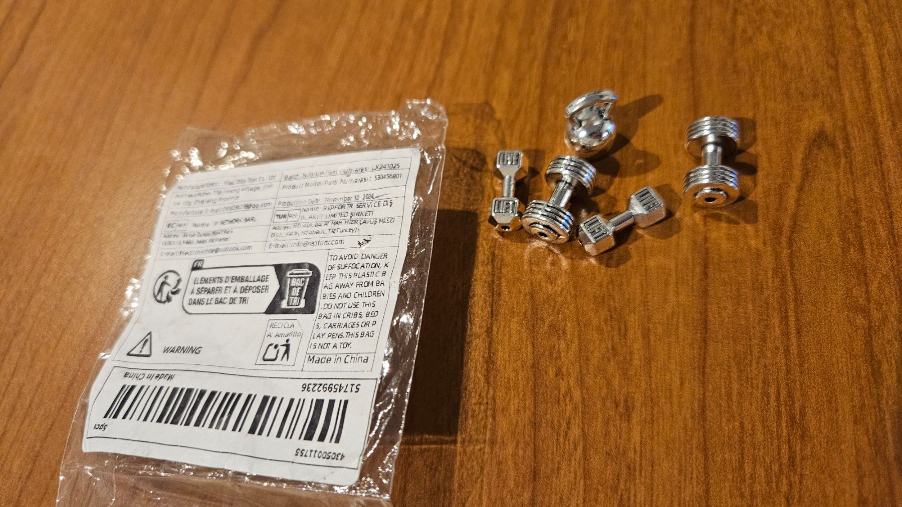 Ciondoli: Set charms/ciondoline pesi da palestra – Nuovo e nell'imballaggio originale da Melano venduto da H-Sara 1