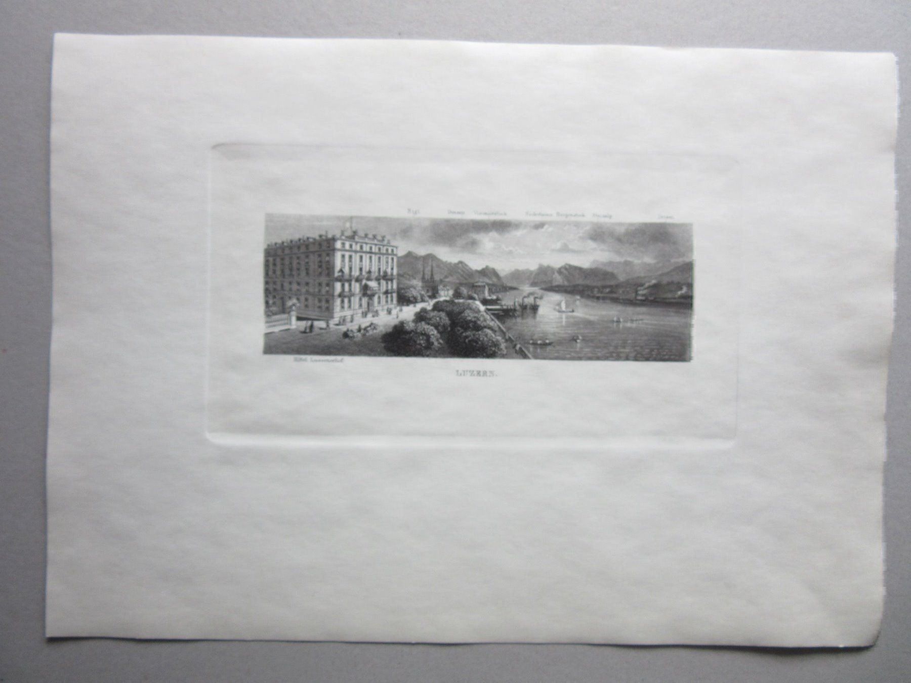 Incisioni: LUZERN AQUATINTA – Usato da Gersau venduto da grafik-kunst 2