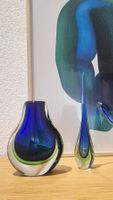 Set de 2 vases Murano Sommerso - un soliflore et un vase