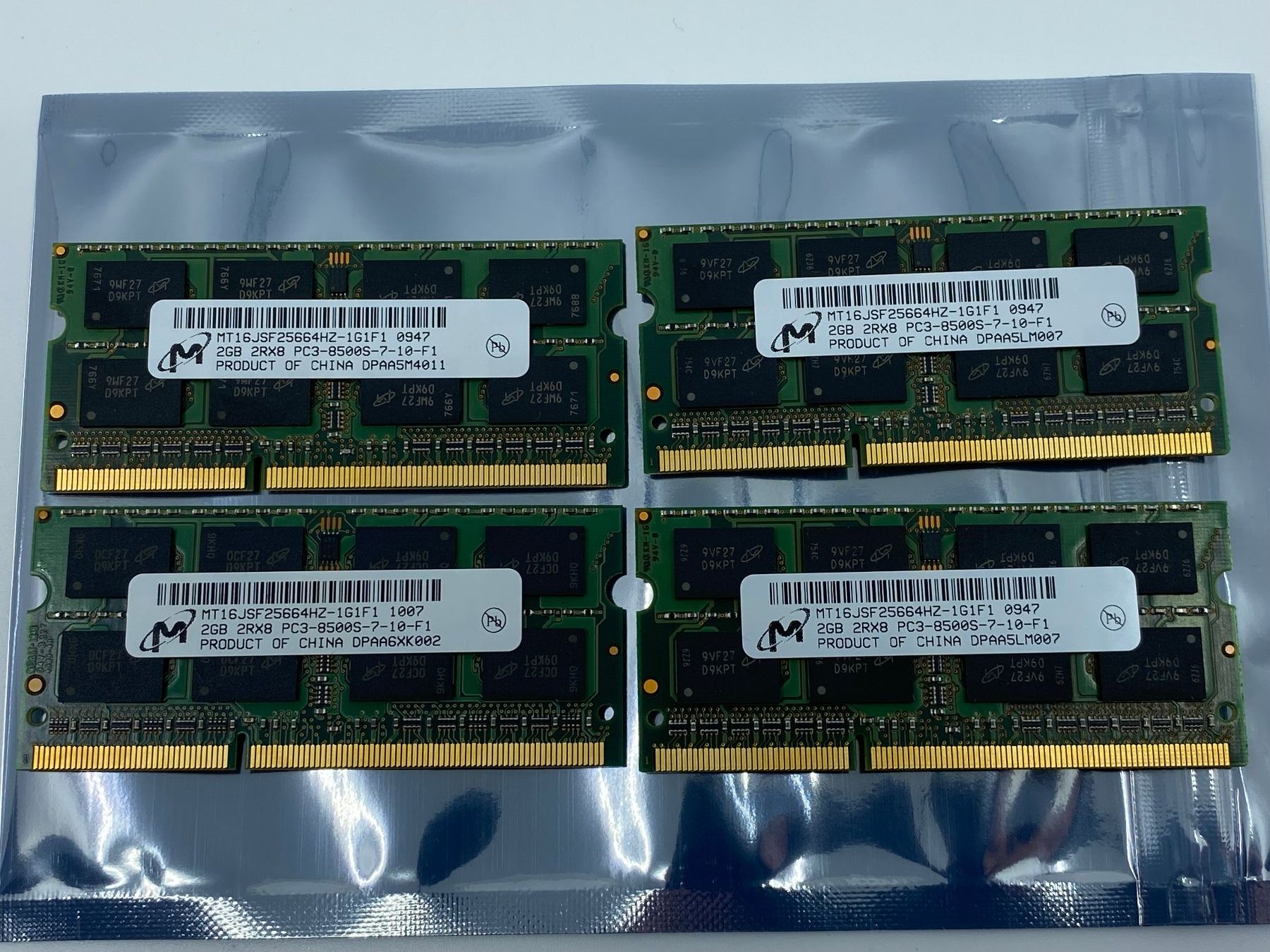 Mémoires / RAM: 2GB 2Rxx8 PC3 8500S Notebook Memory – D'occasion à Langwiesen par Restposten-24