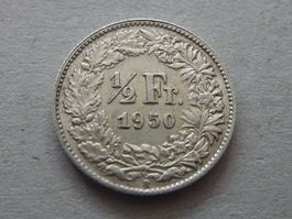 1/2 Fr.  1950  -  vorzüglich - unz.  -  ungereinigt  -
