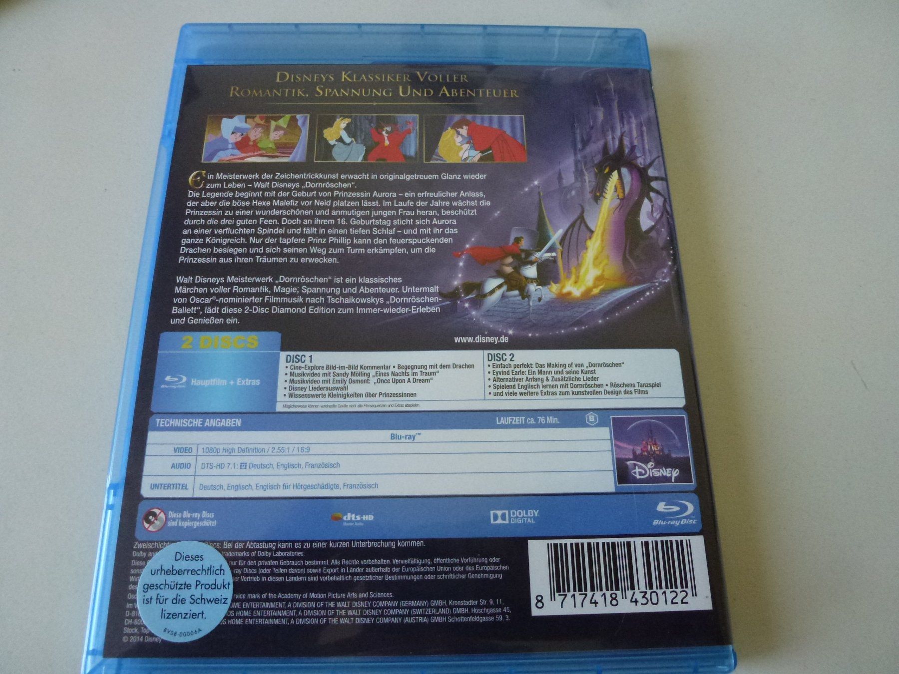 Tutti i DVDs: Dornröschen (1959) Diamond Edition, 2 Blu-Rays – Nuovo (secondo la descrizione) da Bern venduto da Frebo 1