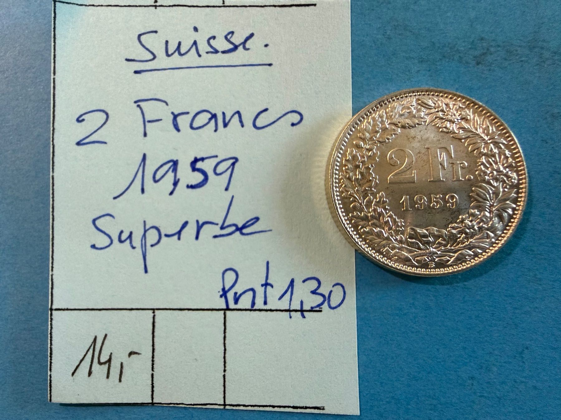 Toutes les monnaies: 2 FRANCS 1959 - SUPERBE – D'occasion à genève par GEnumist