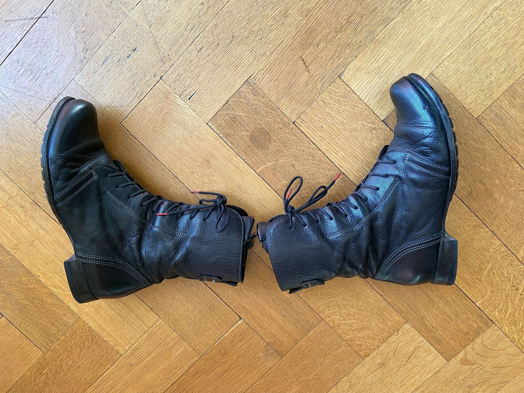 Think Damenschuhe: Bottes "Think!" en cuir avec fermeture éclair et lacets - 37 – Gebraucht aus Lausanne von maintenant 3